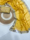 Kt 3012 Sapce Silk Fancy Mirror Lace Border Saree